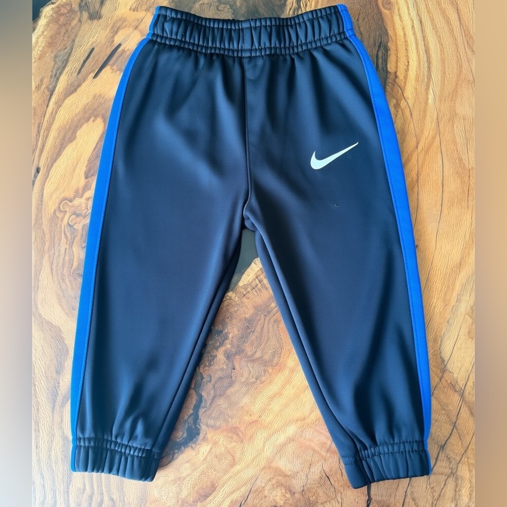 Nike Dri-FIT Baby Track Pants 12M Black Blue Athletic Joggers